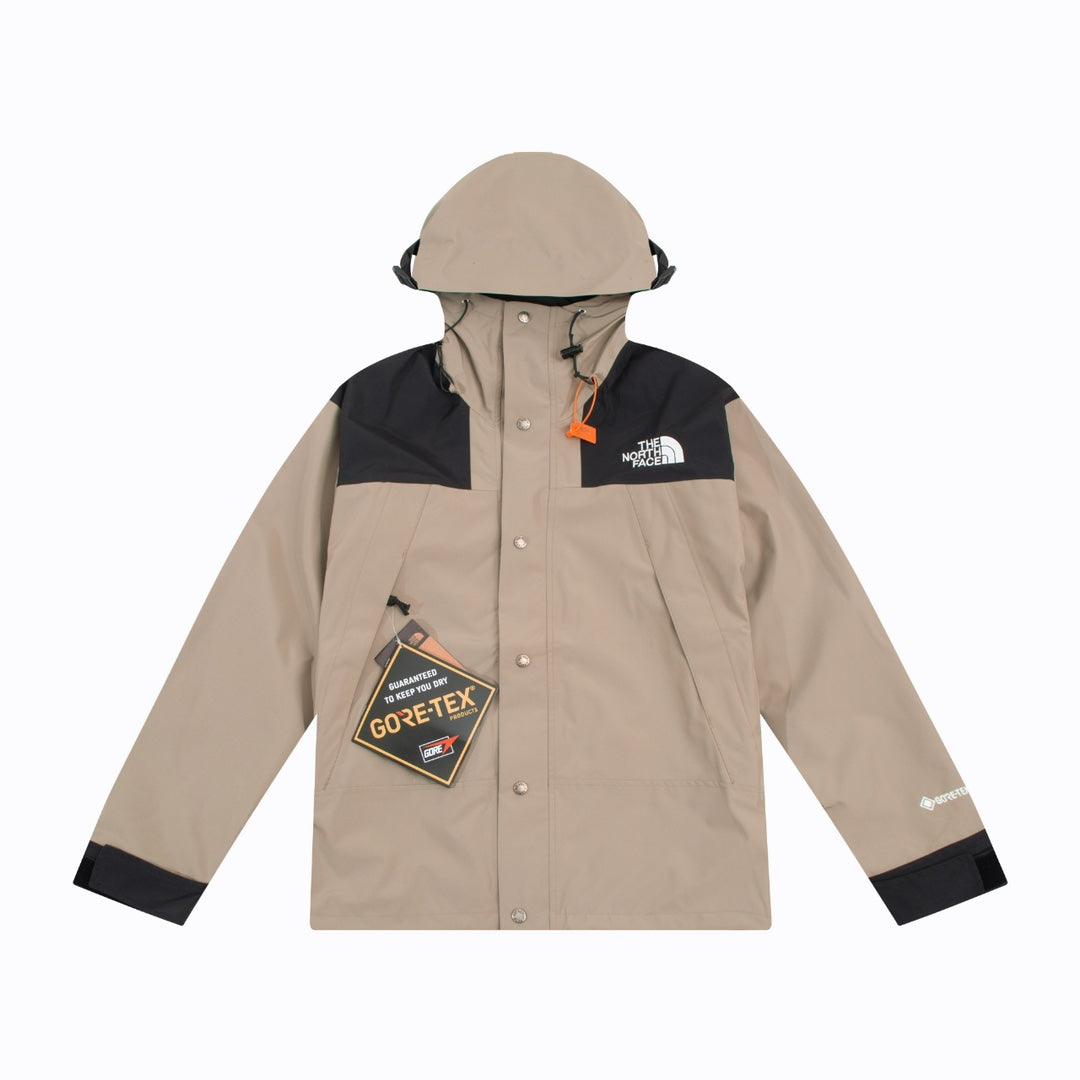The North Face Men's GORE-TEX Hooded Mountain Jacket | Khaki & Black Color Block