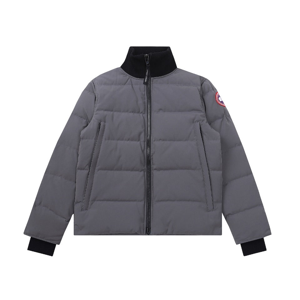 Canada Goose Women's Men's Black Label Cropped Puffer Jacket - Grey