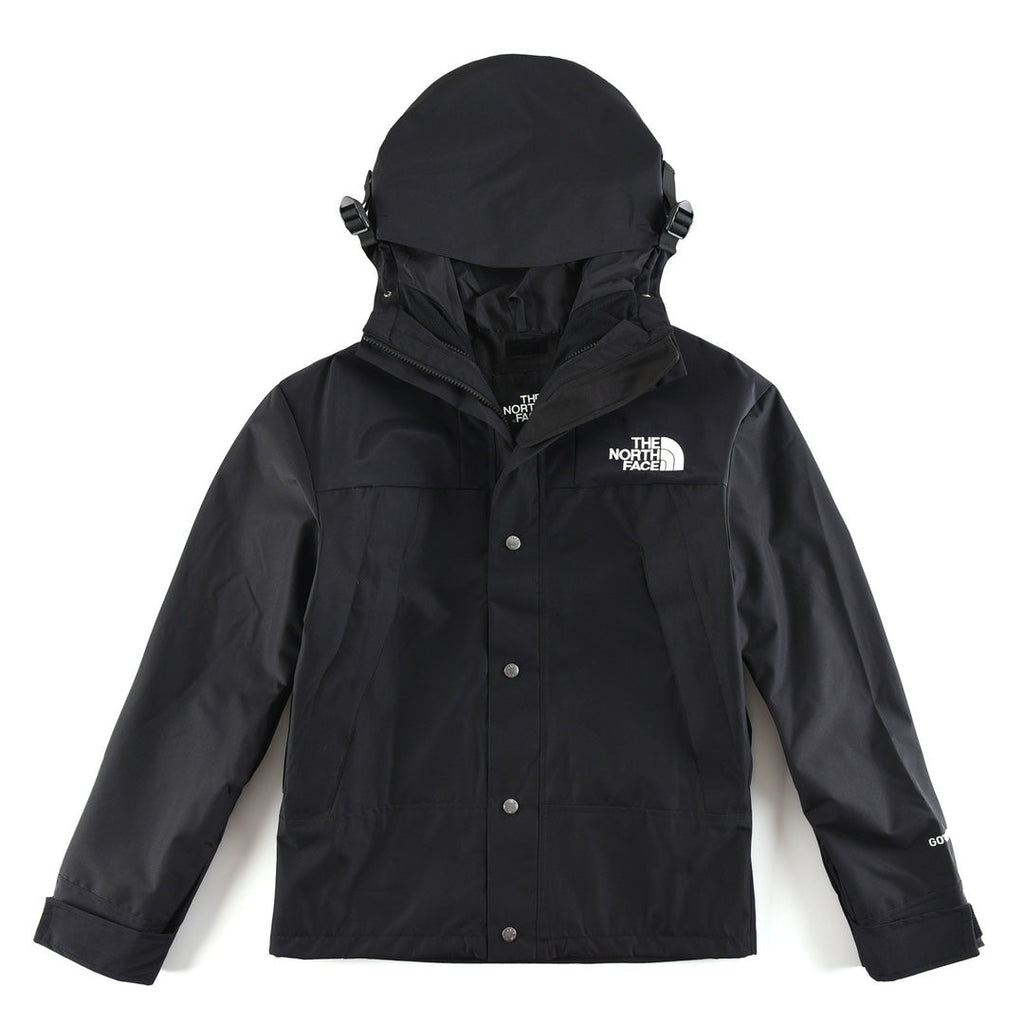 The North Face Women's Men's GORE-TEX Hooded Mountain Jacket - All Black Waterproof Shell