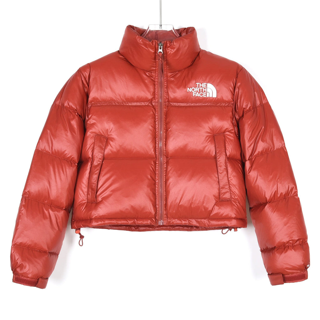 The North Face Cropped Puffer Jacket – Shiny Red | Women's & Men's Styling
