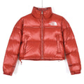 The North Face Cropped Puffer Jacket – Shiny Red | Women's & Men's Styling