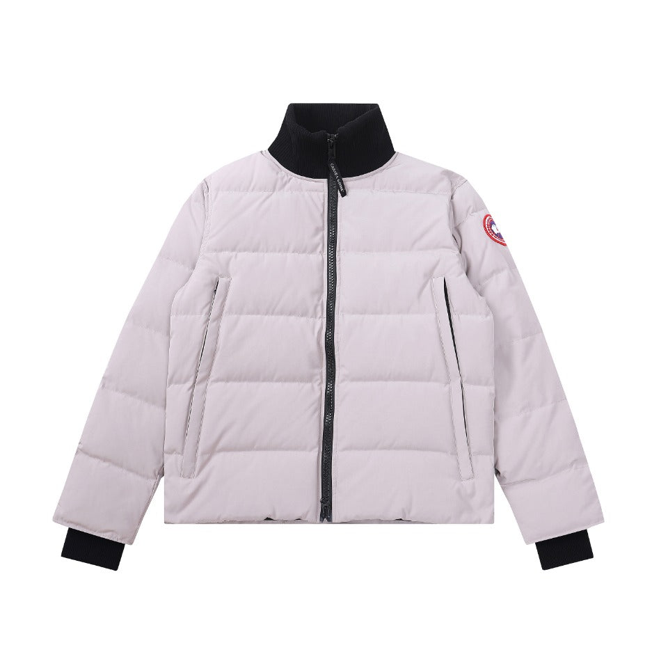 Canada Goose Women's Men's Black Label Cropped Puffer Jacket - Light Pink