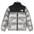 The North Face 1996 Retro Nuptse Jacket – Metallic Silver & Black Color Block | Women's & Men's Styling