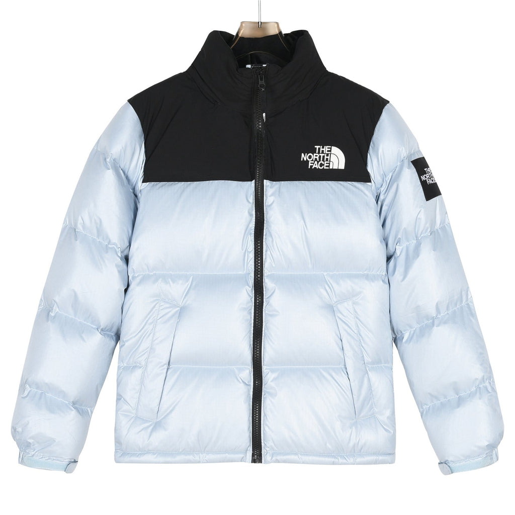 The North Face 1996 Retro Nuptse Jacket – Ice Blue & Black Color Block | Women's & Men's Styling