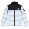 The North Face 1996 Retro Nuptse Jacket – Ice Blue & Black Color Block | Women's & Men's Styling