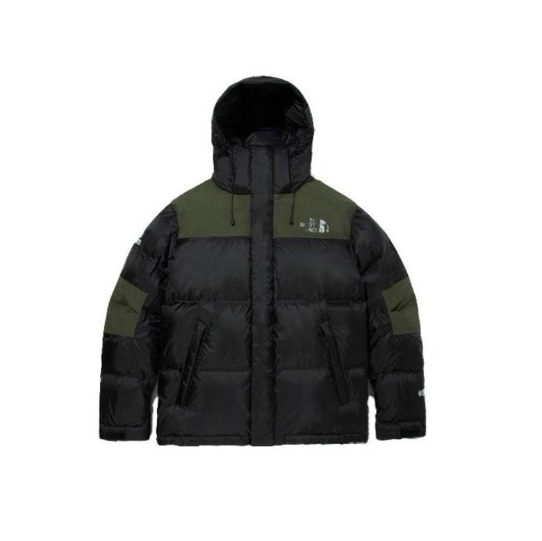The North Face Hooded Puffer Jacket Black & Olive | Women's & Men's Streetwear
