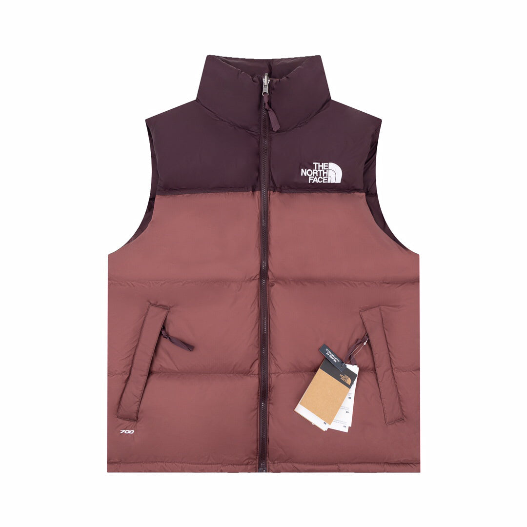 The North Face 1996 Retro Nuptse Vest – Maroon Color Block | Women's & Men's Styling