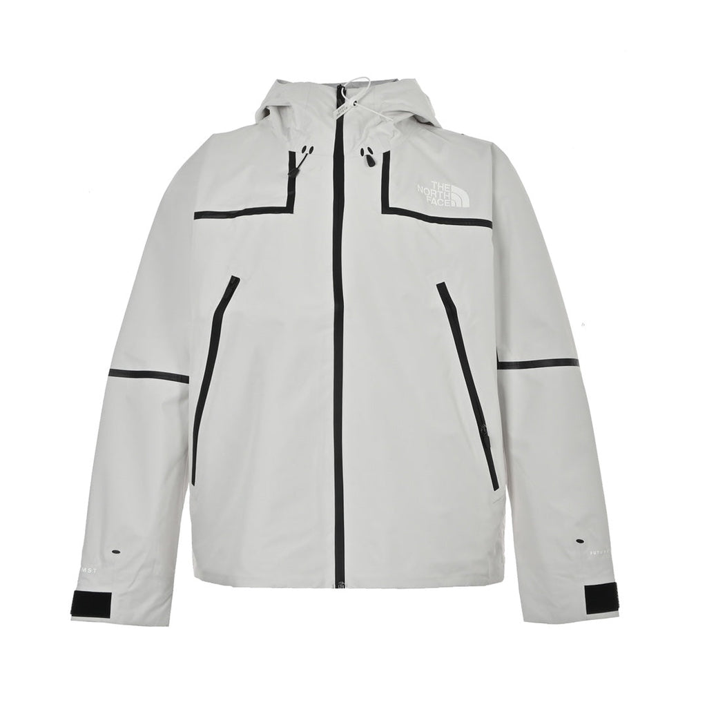 The North Face Women's Men's GORE-TEX Seam Tape Hooded Jacket - Off White & Black Waterproof Shell