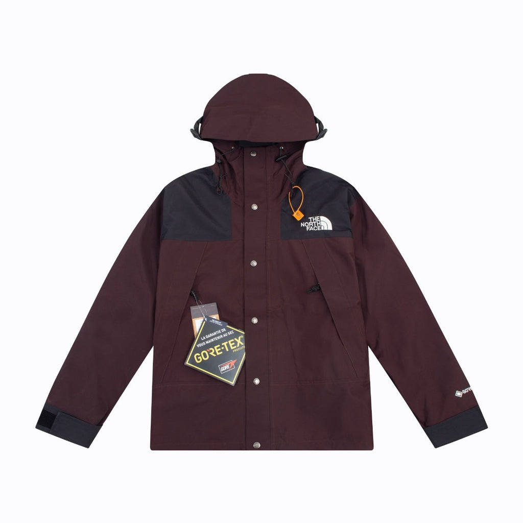 The North Face Men's GORE-TEX Hooded Mountain Jacket | Burgundy & Black Color Block