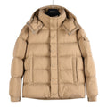 Moncler Women's Men's Detachable Hood Short Down Jacket - Khaki