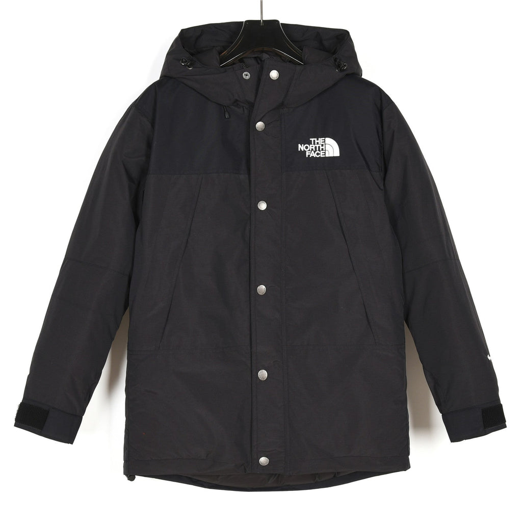 The North Face Women's Men's Down Parka - Black Hooded Winter Jacket
