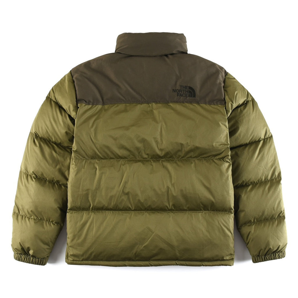 The North Face 1996 Retro Nuptse Jacket – Olive Green Color Block | Men's & Women's Styling