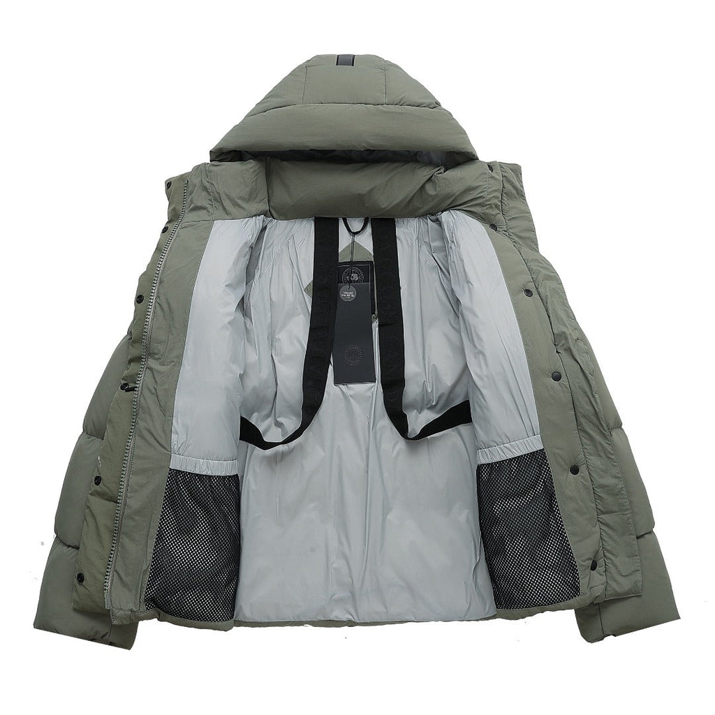 Canada Goose Women's Men's Short Hooded Down Jacket - Sage Green
