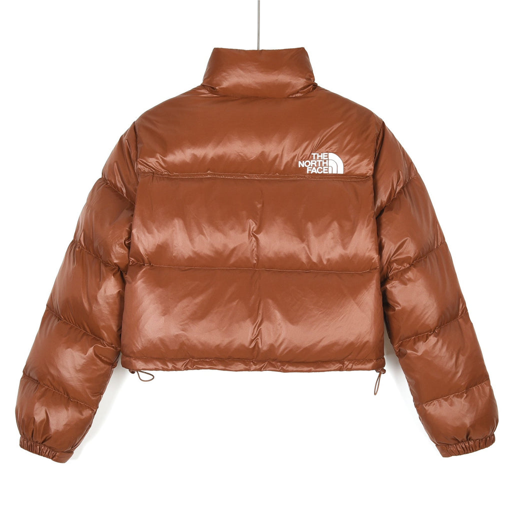 The North Face Cropped Puffer Jacket – Shiny Brown | Women's & Men's Styling