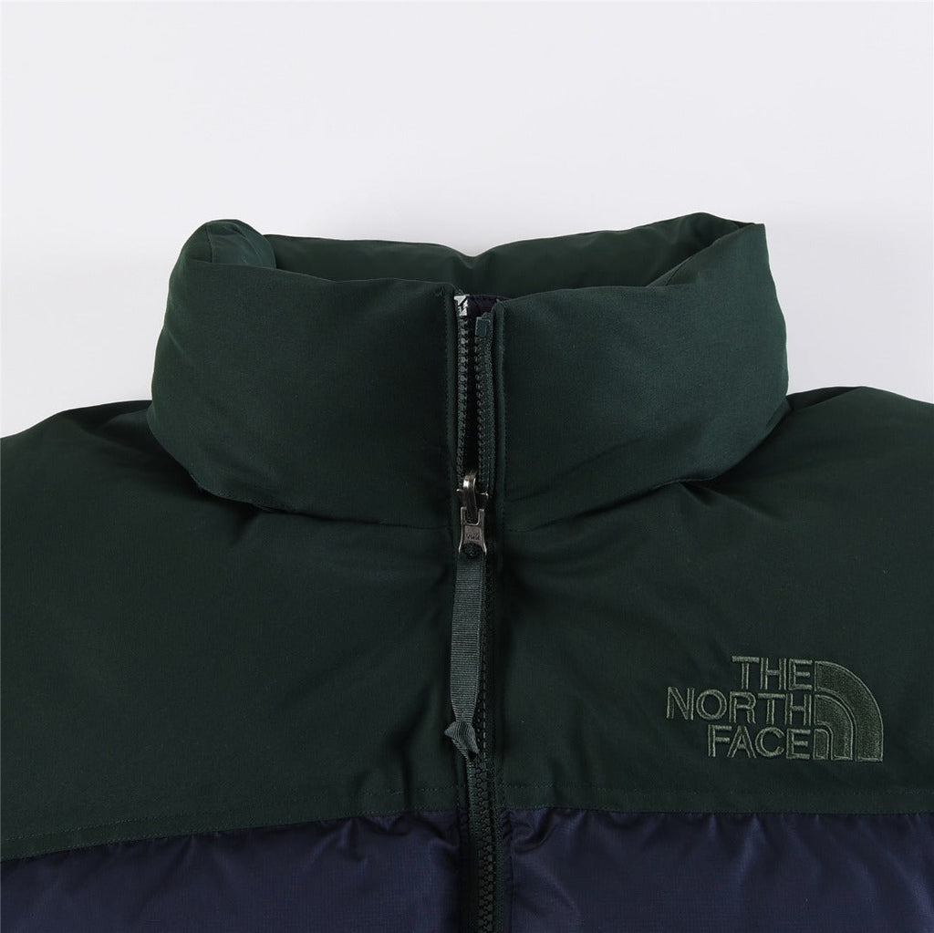The North Face 1996 Retro Nuptse Jacket – Navy & Dark Green Color Block | Women's & Men's Styling