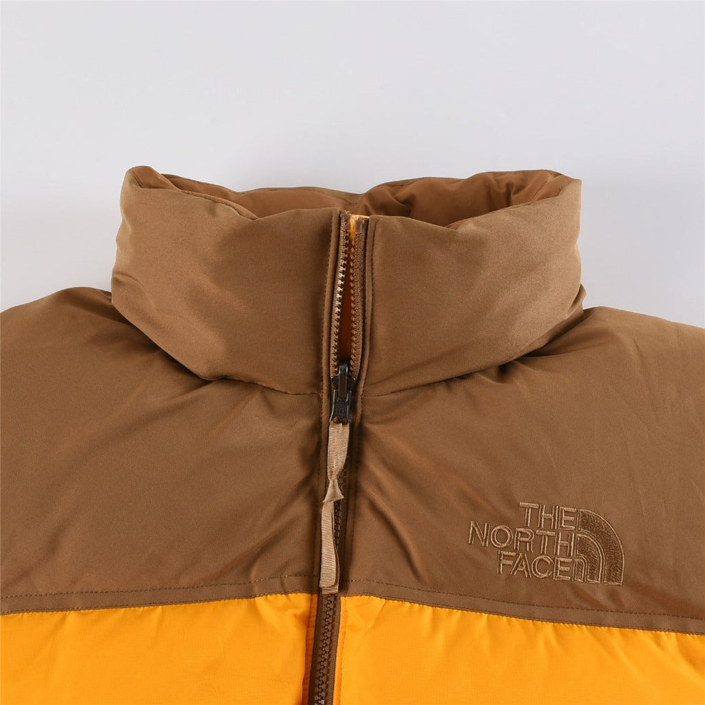 The North Face 1996 Retro Nuptse Jacket – Yellow & Brown Color Block | Women's & Men's Styling
