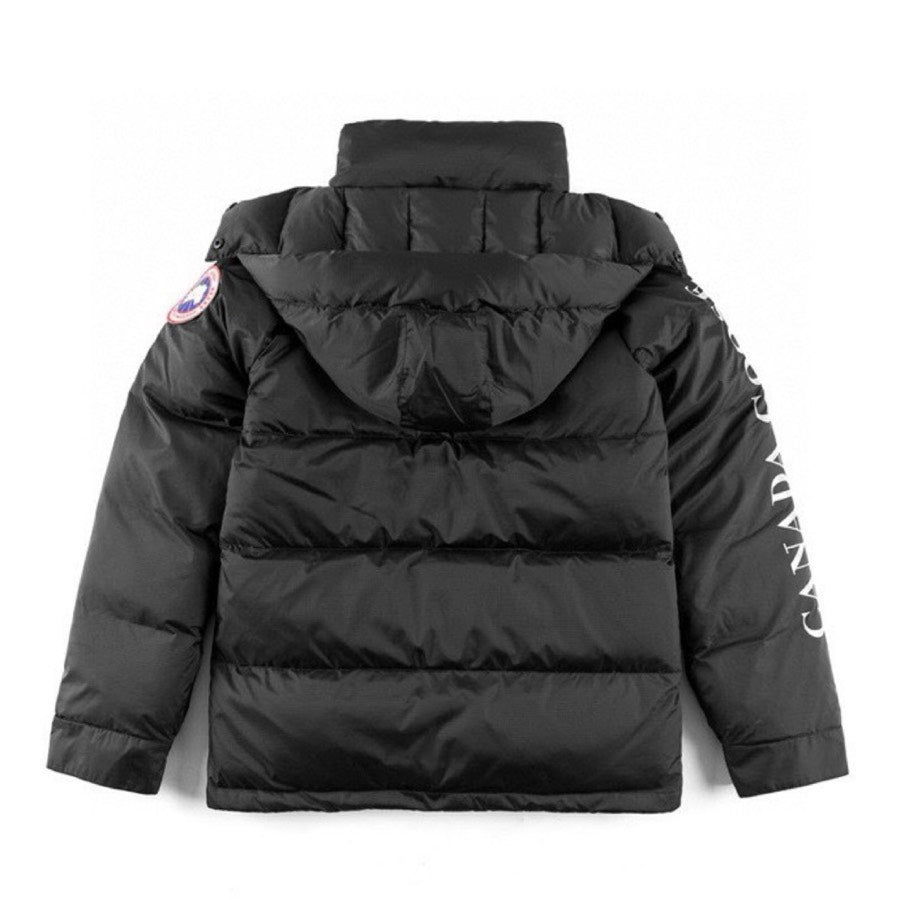 Canada Goose Women's Men's Short Hooded Down Jacket - Black