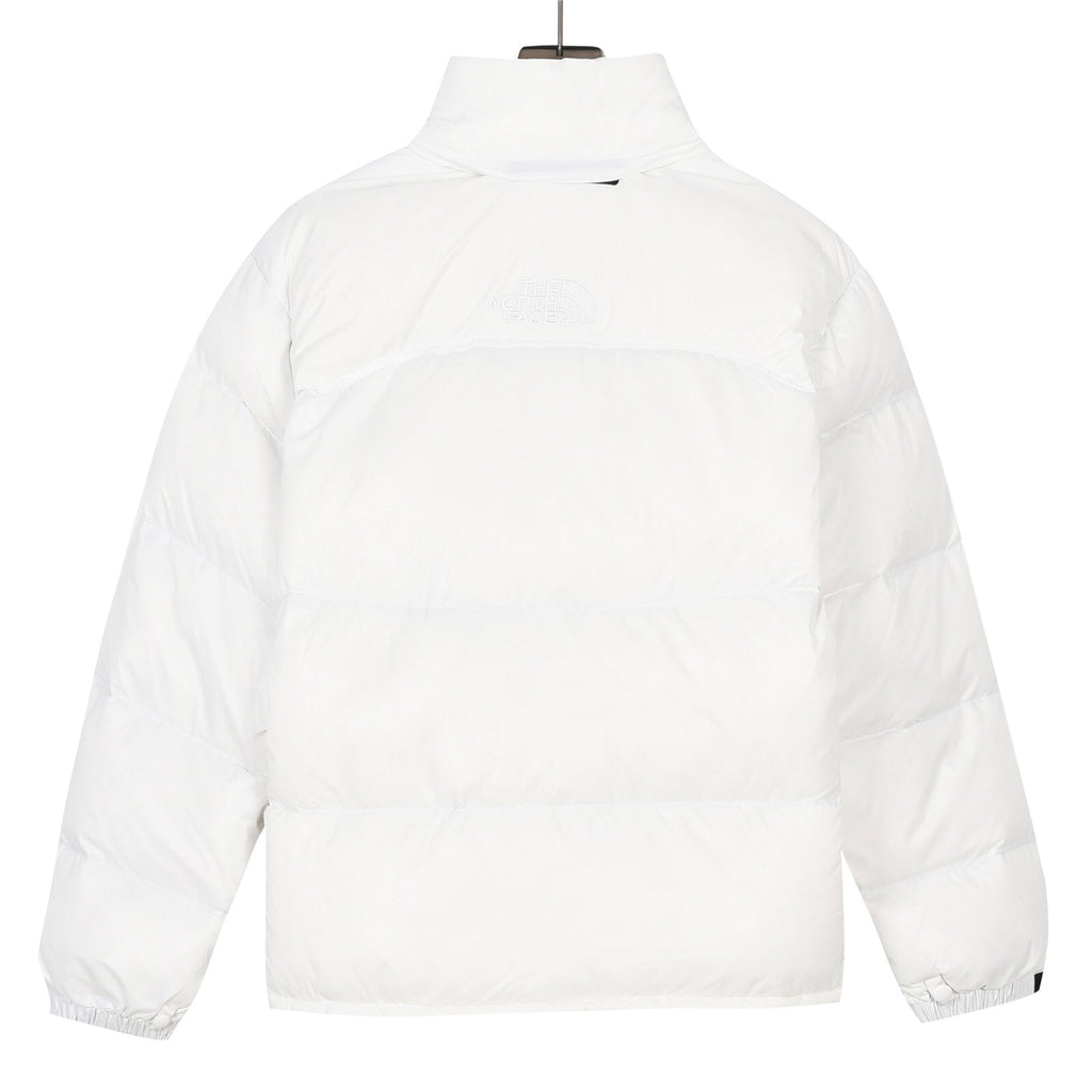 The North Face Stand Collar Puffer Jacket | Solid White | Women's & Men's Streetwear Style