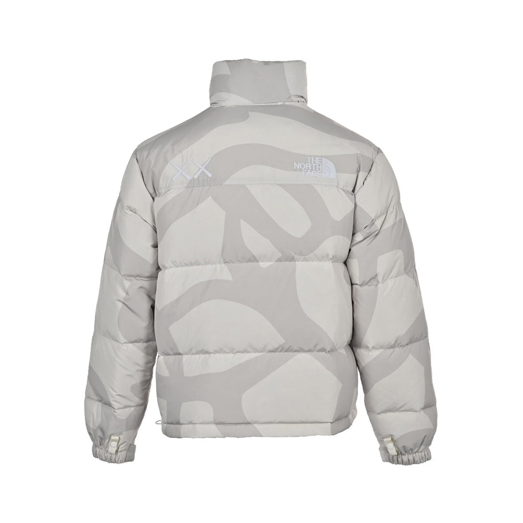 The North Face x KAWS 1996 Retro Nuptse Jacket Light Gray Camo | Women's & Men's Streetwear