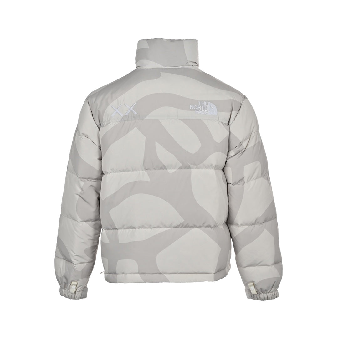 The North Face x KAWS 1996 Retro Nuptse Jacket Light Gray Camo | Women's & Men's Streetwear