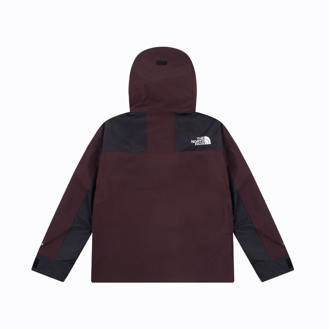 The North Face Men's GORE-TEX Hooded Mountain Jacket | Burgundy & Black Color Block
