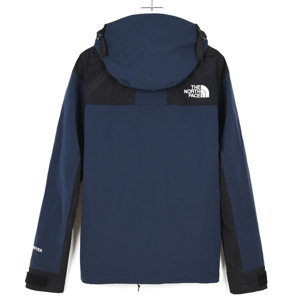 The North Face Men's Hooded Mountain Jacket | Navy Blue & Black Color Block