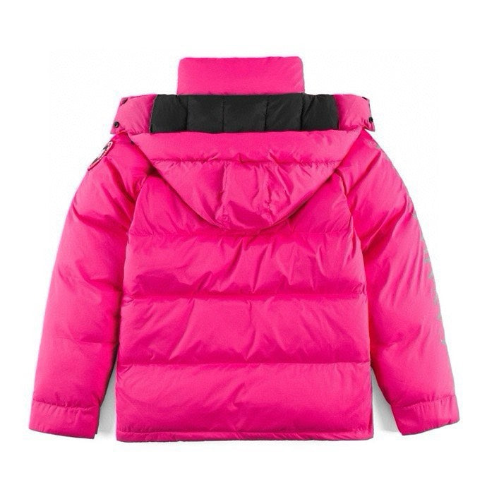 Canada Goose Women's Men's Short Hooded Down Jacket - Hot Pink