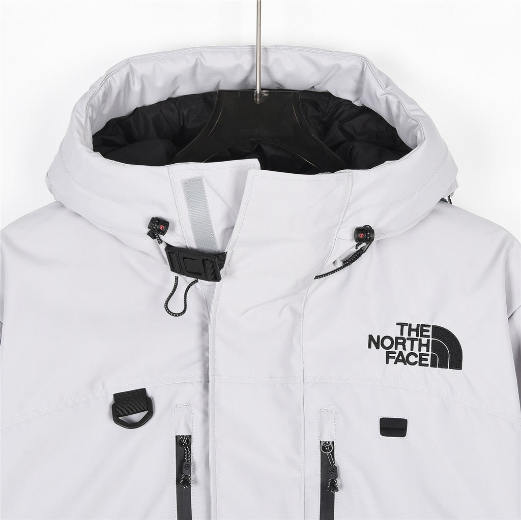 The North Face Men's White Hooded Ski Jacket | Outdoor Winter Outerwear