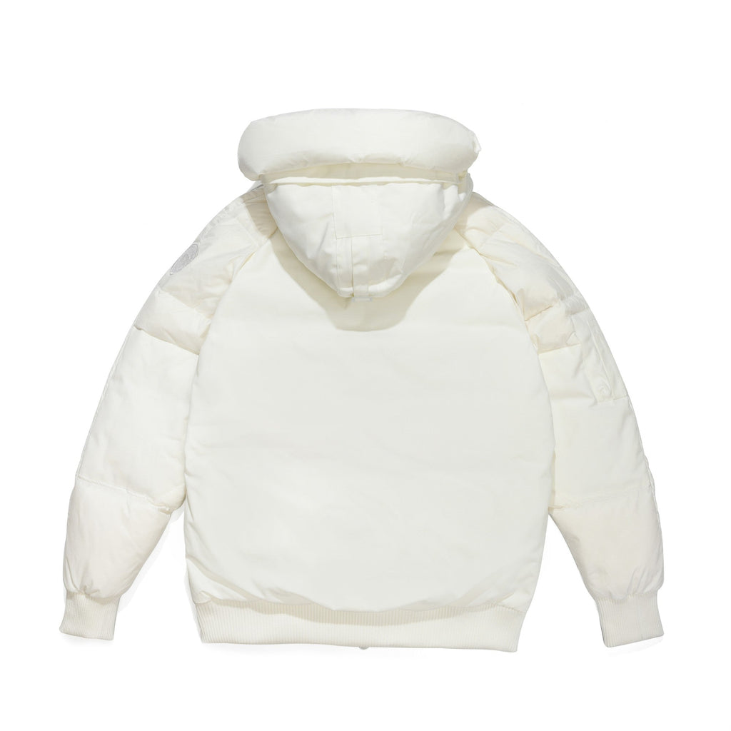 Canada Goose Women's Men's Hooded Down Bomber Jacket - White