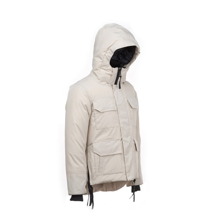 Canada Goose Women's Men's Black Label Down Parka Jacket - Cream White