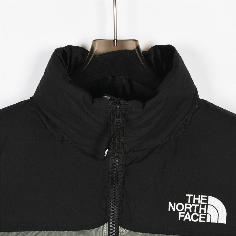 The North Face 1996 Retro Nuptse Jacket – Metallic Sage & Black Color Block | Women's & Men's Styling