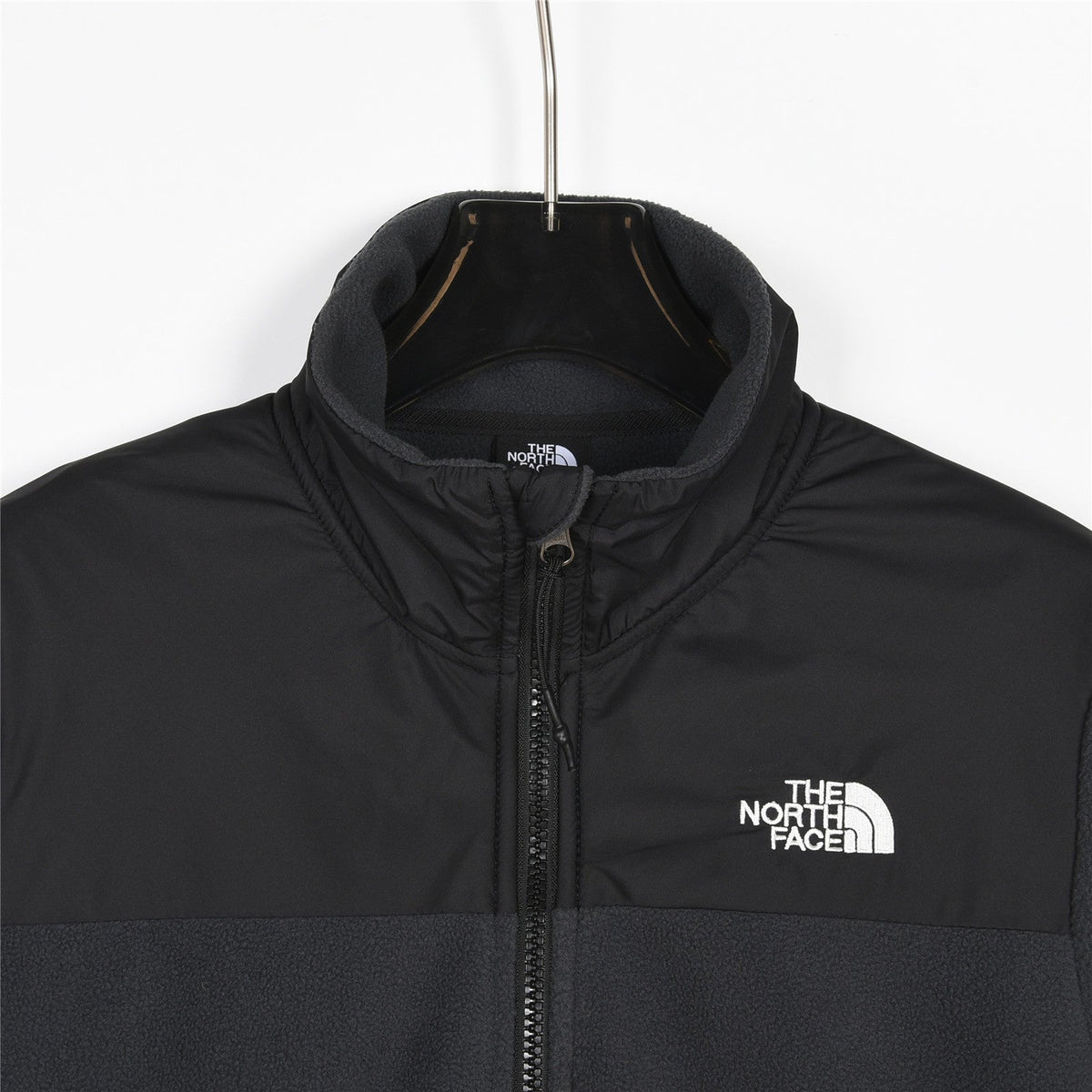 The North Face Women's Men's Fleece Jacket - Dark Gray & Black Color Block