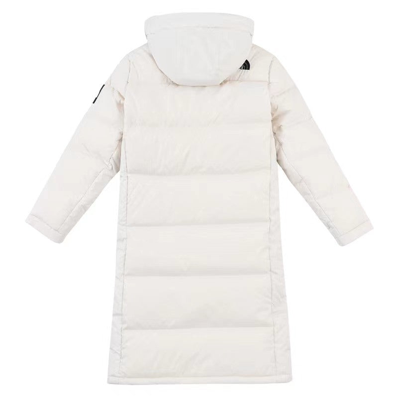 The North Face Long Hooded Puffer Coat – Off White | Women's & Men's Styling