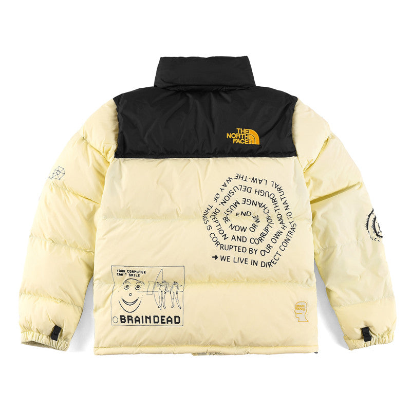 The North Face x Brain Dead 1996 Retro Nuptse Jacket Cream | Women's & Men's Streetwear