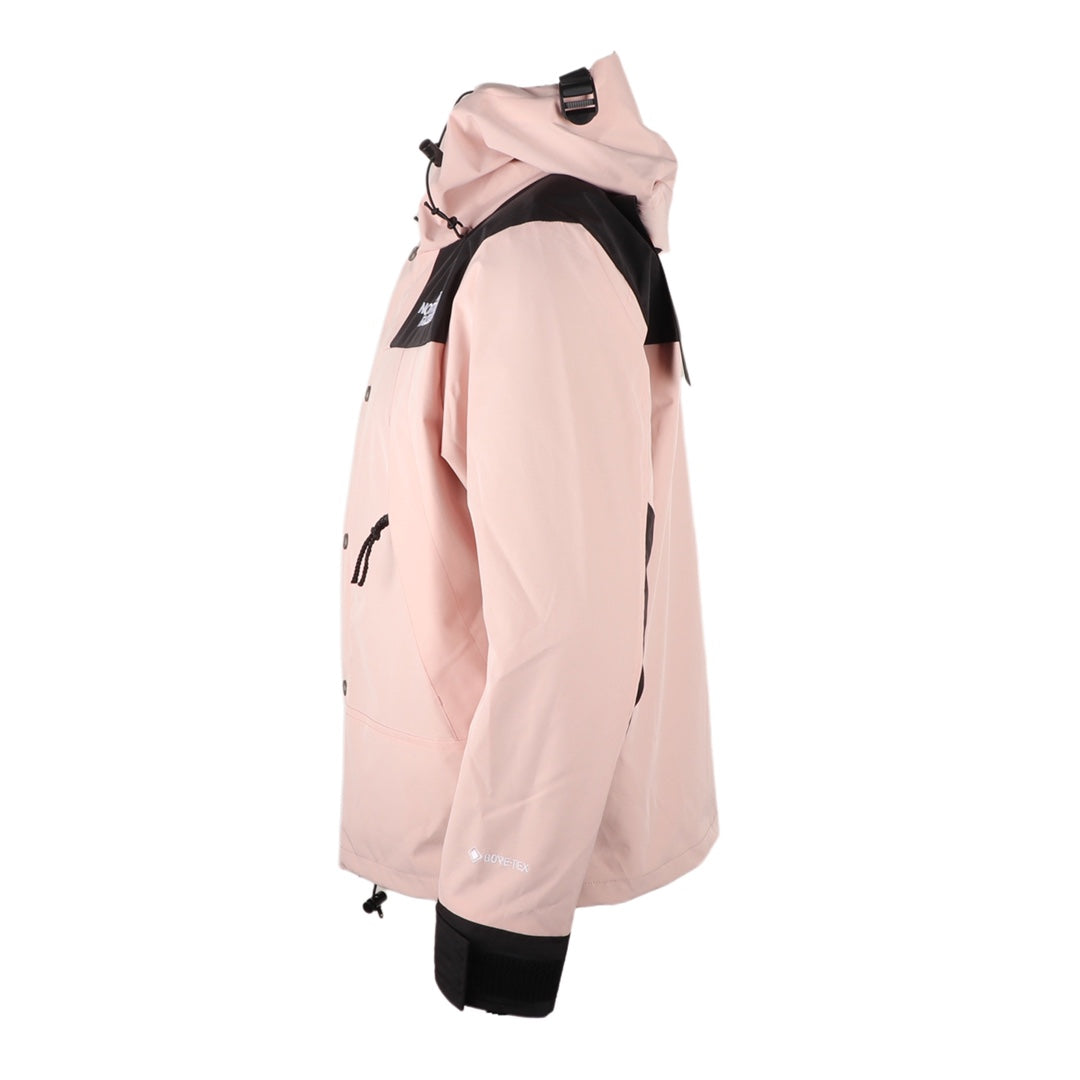 The North Face Women's Men's GORE-TEX Hooded Mountain Jacket - Light Pink & Black Color Block Waterproof Shell
