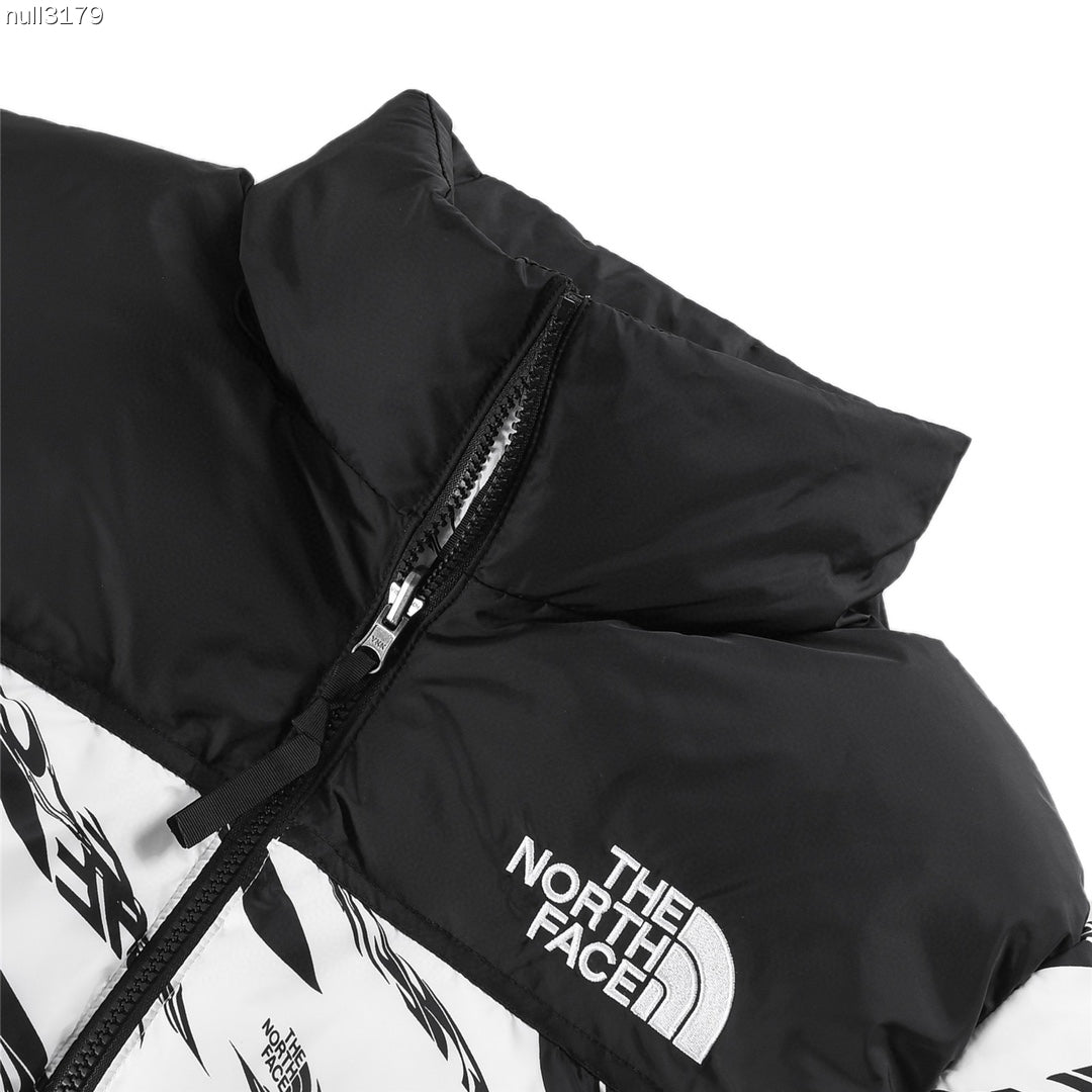 The North Face 1996 Retro Nuptse Jacket – White & Black Graphic Print | Women's & Men's Styling