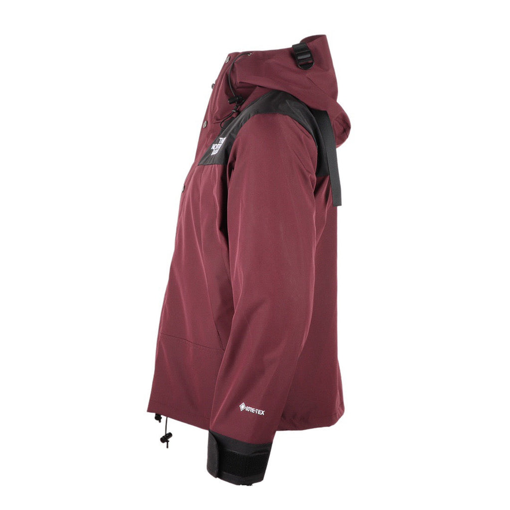 The North Face Women's Men's GORE-TEX Hooded Mountain Jacket - Wine Red & Black Color Block Waterproof Shell