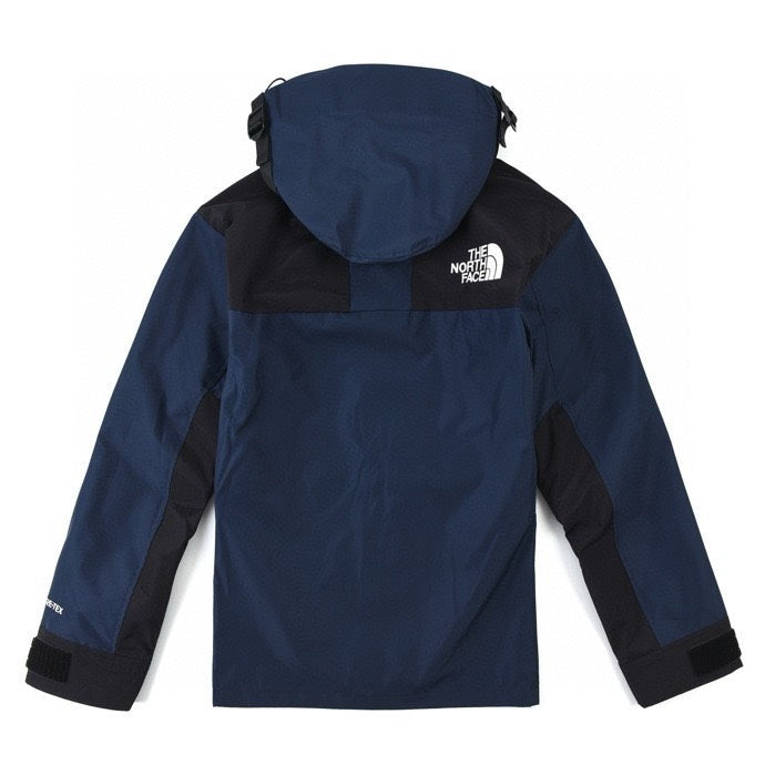 The North Face Women's Men's Hooded Mountain Jacket - Navy Blue & Black Color Block