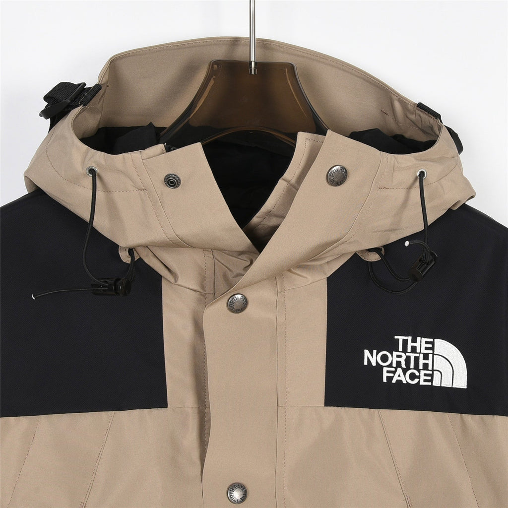 The North Face Men's Hooded Mountain Jacket | Khaki & Black Color Block