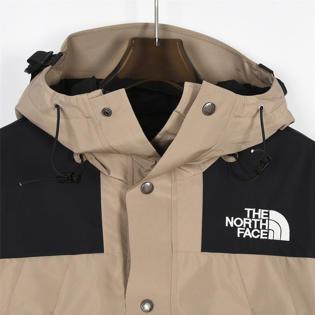 The North Face Men's Hooded Mountain Jacket | Khaki & Black Color Block
