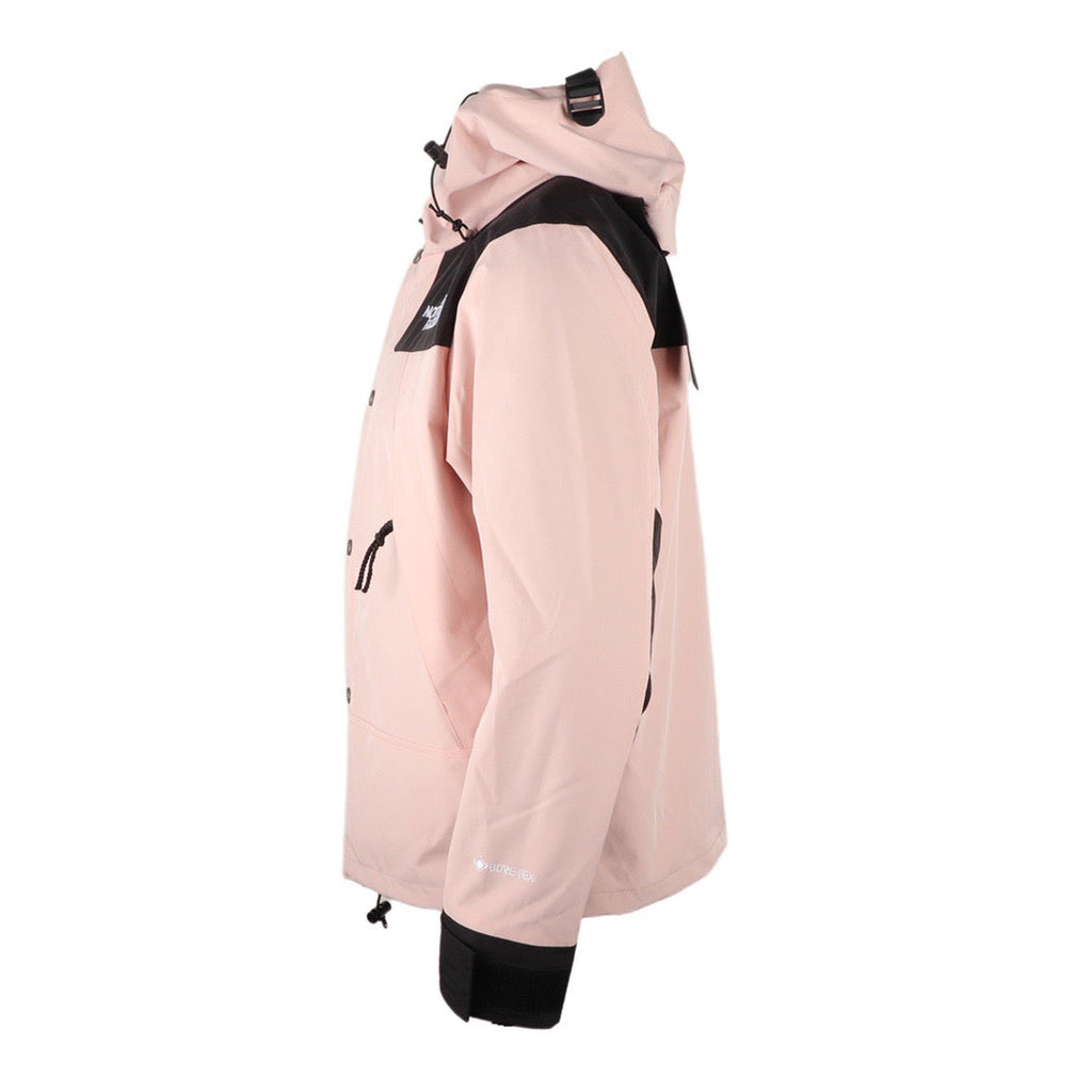 The North Face Women's Men's GORE-TEX Hooded Mountain Jacket - Light Pink & Black Color Block Waterproof Shell