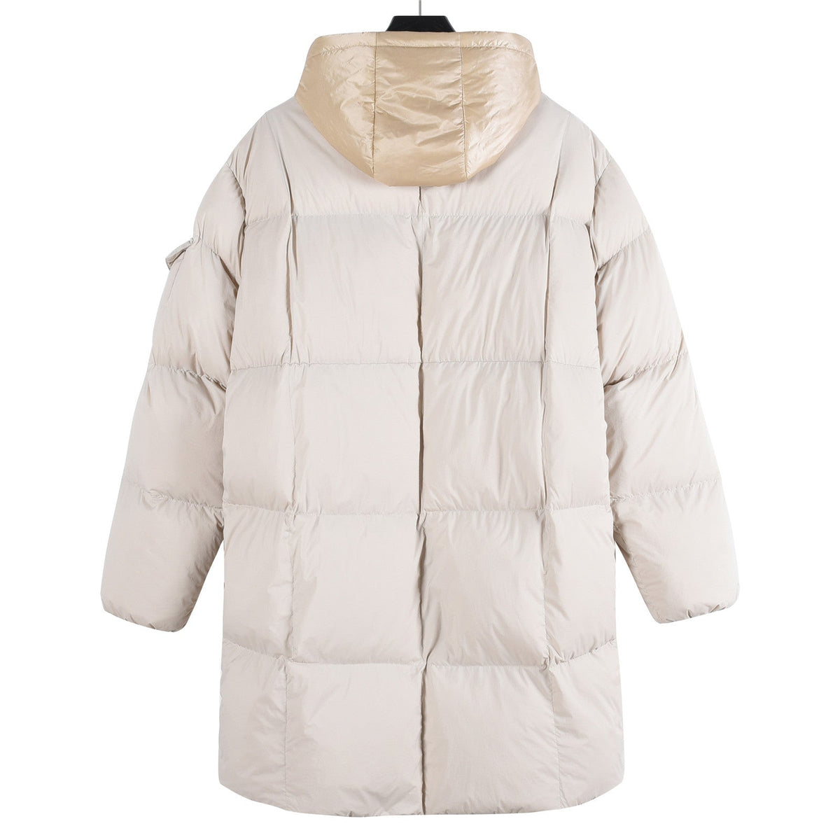 Moncler Women's Men's Mid-Length Hooded Down Coat - Off White