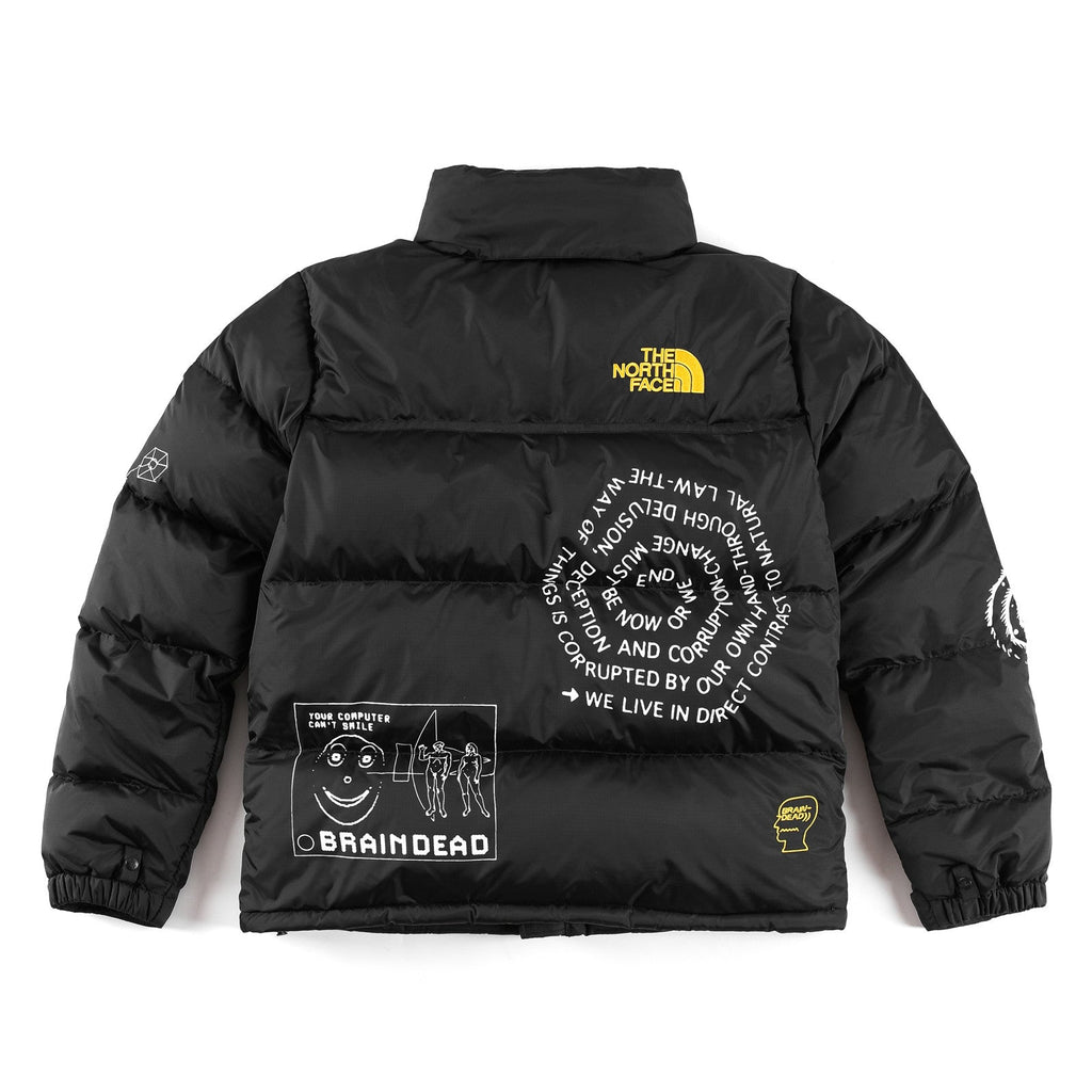 The North Face x Brain Dead Printed Puffer Jacket | Black | Women's & Men's Streetwear