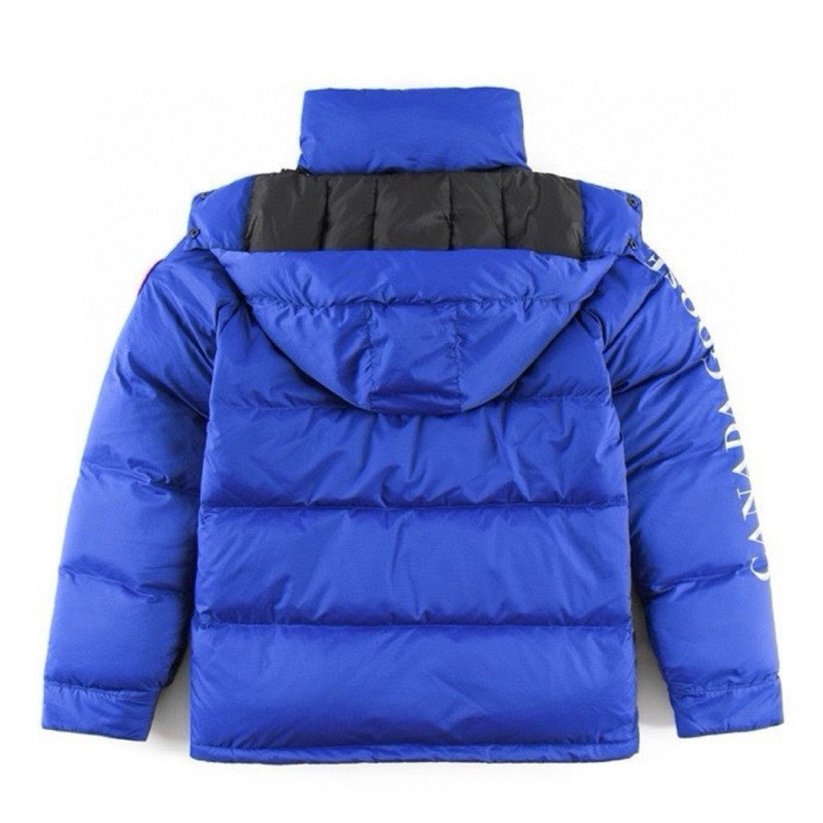 Canada Goose Women's Men's Short Hooded Down Jacket - Royal Blue