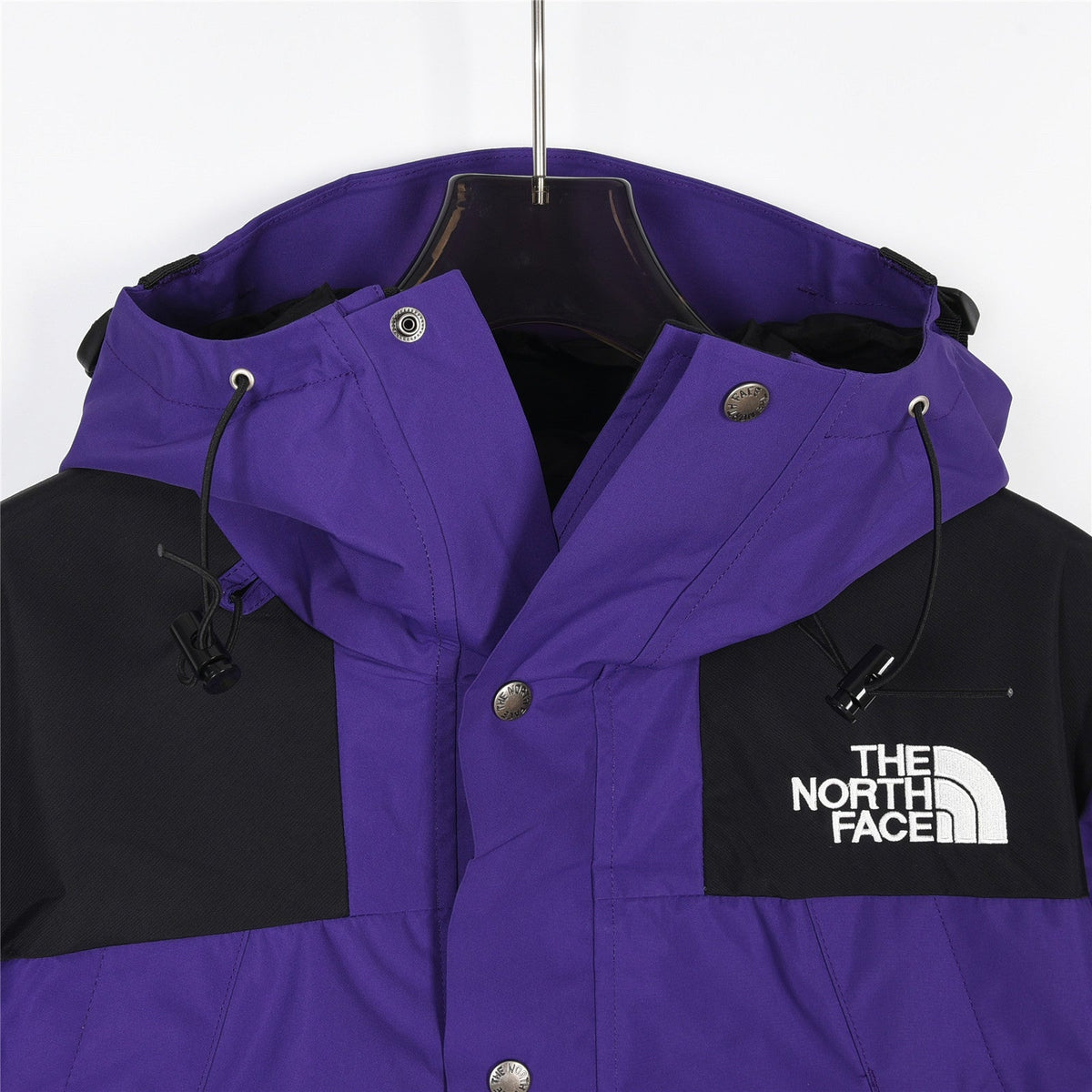The North Face Men's Hooded Mountain Jacket | Purple & Black Color Block