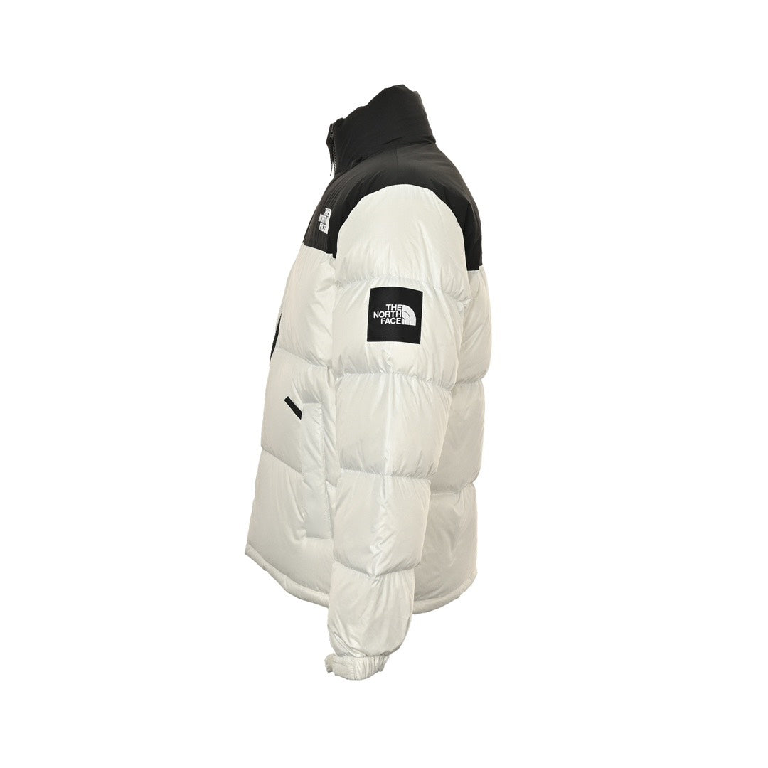 The North Face 1996 Retro Nuptse Jacket – Off White & Black Color Block | Women's & Men's Styling