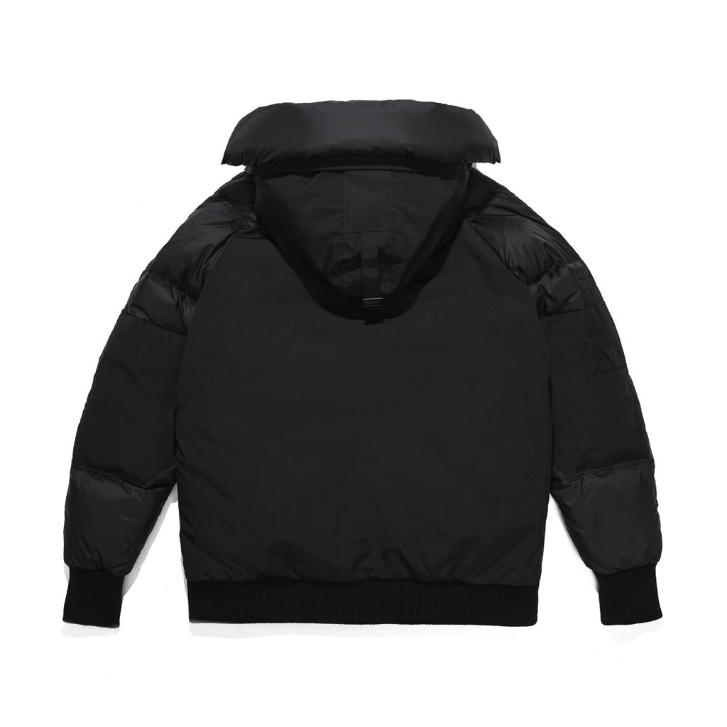 Canada Goose Women's Men's Hooded Down Bomber Jacket - Black