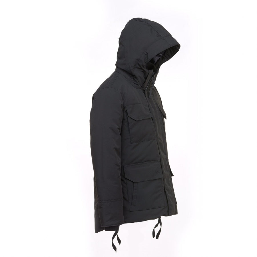 Canada Goose Women's Navy Parka Down Jacket With Coyote Fur