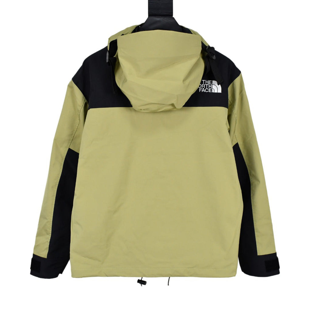 The North Face Men's GORE-TEX Hooded Mountain Jacket | Olive Yellow & Black Color Block