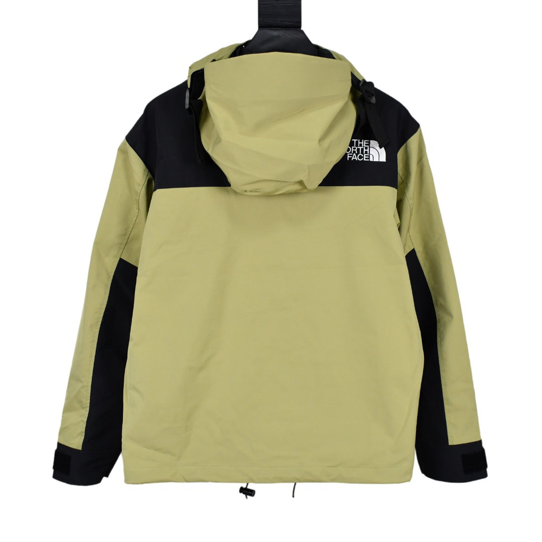 The North Face Men's GORE-TEX Hooded Mountain Jacket | Olive Yellow & Black Color Block